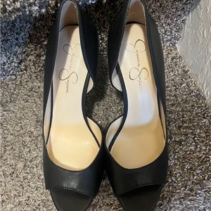Black Jessica Simpson Peep Toe Shoes